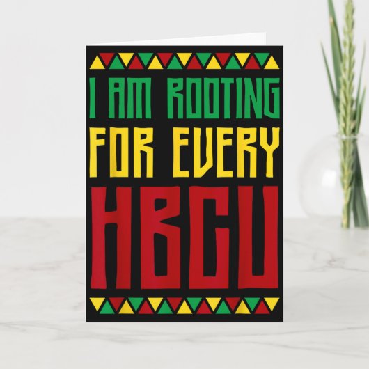 Ik Steun Elke Historische Zwarte Universiteit Kaart (Voorkant)