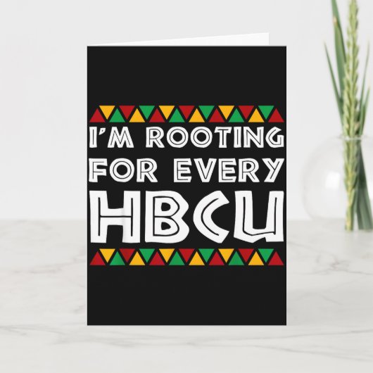 Ik Steun Elke Historische Zwarte Universiteit Kaart (Voorkant)