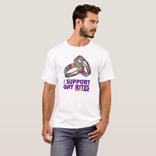 Ik steun Gay Rites T-shirt (Voorkant volledig)