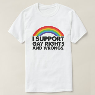 Ik steun gayrechten en gay ongelijkheden homoseksu t-shirt