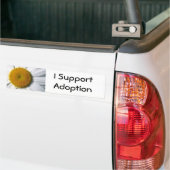 Ik steun goedkeuring bumpersticker voor adoptie (Op Truck)