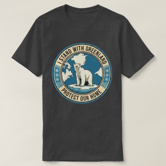 Ik Steun Groenland Ijsbeer T-shirt (Design voorkant)