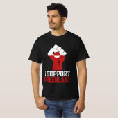 Ik steun Groenland - Trotse Groenlanders T-shirt (Voorkant volledig)