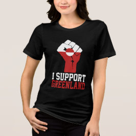 Ik steun Groenland - Trotse Groenlanders Tri-Blend Shirt