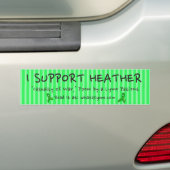 Ik steun Heather, bumpersticker oorlogsslachtoffer (Op auto)