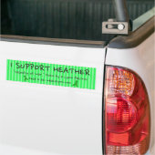Ik steun Heather, bumpersticker oorlogsslachtoffer (Op Truck)