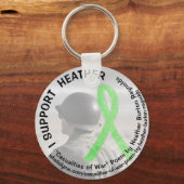 Ik steun Heather, Lyme Disease Militaire Sleutelha Sleutelhanger (Voorkant)