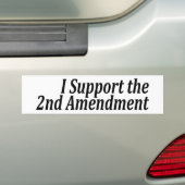Ik steun het 2e amendement bumpersticker (Op auto)