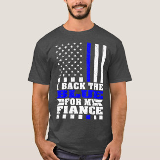Ik steun het blauw voor mijn verloofde Trotse Poli T-shirt