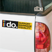 IK STEUN HET HETELIJK GELIJKHEID BUMPERSTICKER (Op Truck)