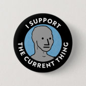 Ik steun het huidige NPC-logo Ronde Button 5,7 Cm (Voorkant)