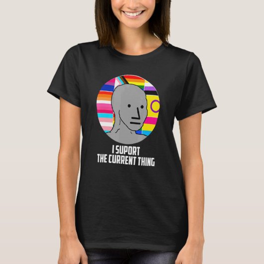 Ik steun het huidige thema Idahobit Lgbt Sup T-shirt (Voorkant)