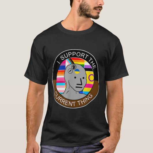 Ik steun het huidige thema t-shirt (Voorkant)