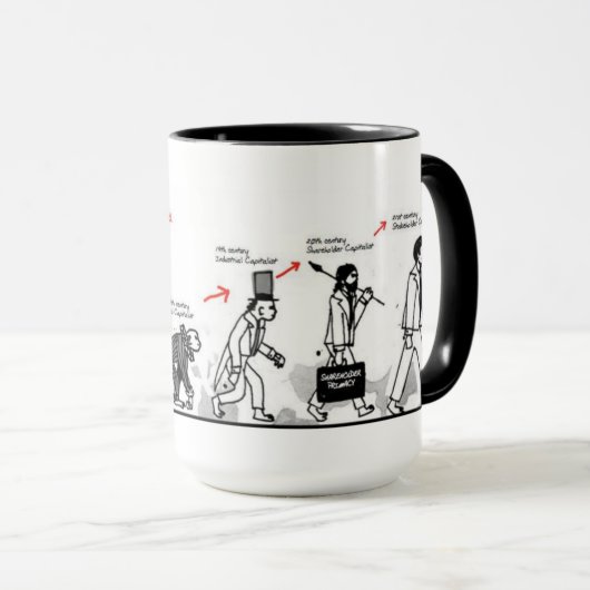 Ik steun het kapitalisme. mok (Voorkant rechts)
