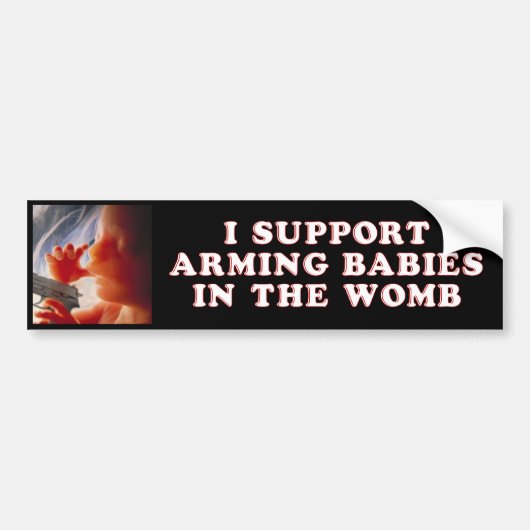 Ik steun het maken van baby's in de baarmoeder bumpersticker (Voorkant)