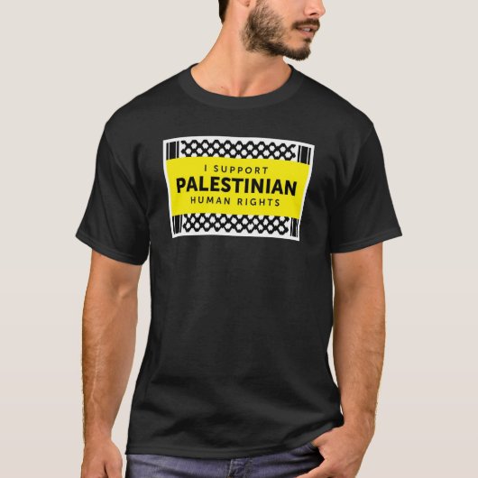 Ik steun het Palestijnse Shirt voor de mensenrecht (Voorkant)
