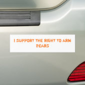 IK STEUN HET RECHT OP ARM-BEREN BUMPERSTICKER (Op auto)