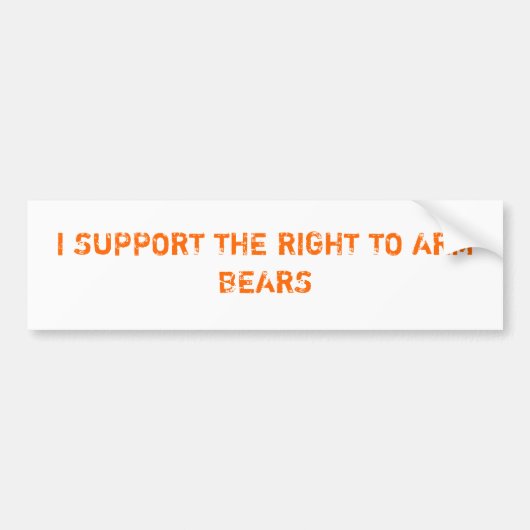 IK STEUN HET RECHT OP ARM-BEREN BUMPERSTICKER (Voorkant)