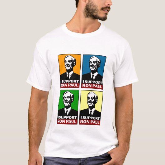 Ik steun het Shirt van Ron Paul Quad (Voorkant)
