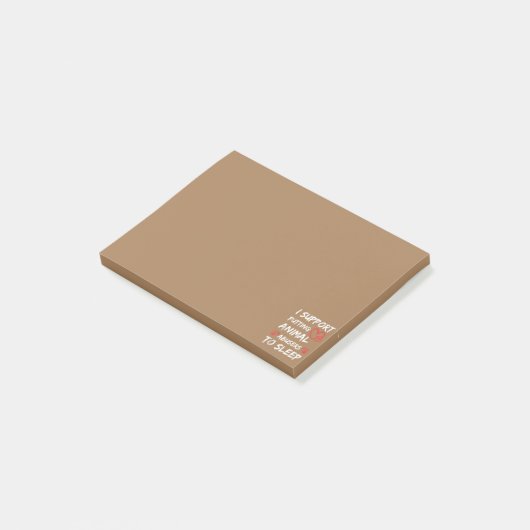 Ik steun het stoppen van dierenmisbruikers in de s post-it® notes (Schuin)