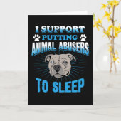 Ik steun het stopzetten van dierenmisbruikers om t kaart (Gele Bloem)