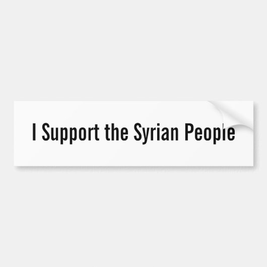 Ik steun het Syrische volk Bumpersticker (Voorkant)