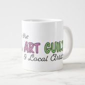 Ik steun het Topeka Art Guild Grote Koffiekop (Voorkant rechts)