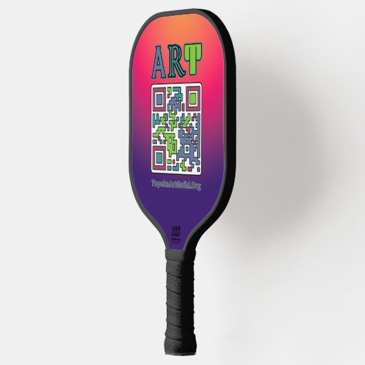 Ik steun het Topeka Art Guild Pickleball Paddle (Links)