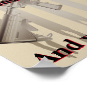 Ik steun het tweede amendement, maar vuurwapenhand poster (Hoek)