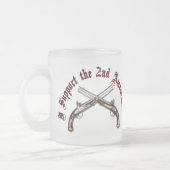 Ik steun het tweede amendement matglas koffiemok (Links)