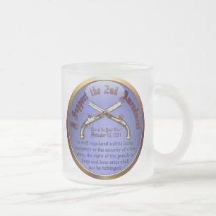 Ik steun het tweede amendement matglas koffiemok