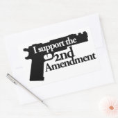 Ik steun het tweede amendement rechthoekige sticker (Envelop)