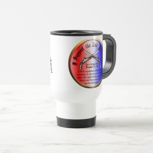 Ik steun het tweede amendement reisbeker (Voorkant rechts)