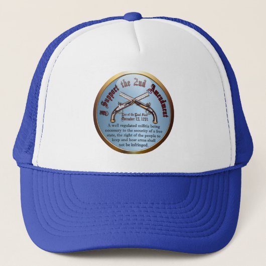 Ik steun het tweede amendement trucker pet (Voorkant)