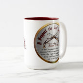 Ik steun het tweede amendement tweekleurige koffiemok (Voorkant rechts)