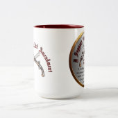 Ik steun het tweede amendement tweekleurige koffiemok (Center)