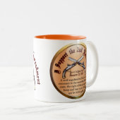 Ik steun het tweede amendement tweekleurige koffiemok (Voorkant rechts)