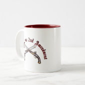 Ik steun het tweede amendement tweekleurige koffiemok (Voorkant links)