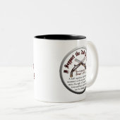 Ik steun het tweede amendement tweekleurige koffiemok (Voorkant rechts)