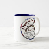 Ik steun het tweede amendement tweekleurige koffiemok (Voorkant rechts)