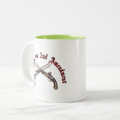 Ik steun het tweede amendement tweekleurige koffiemok (Voorkant links)