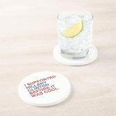 IK STEUN HILLARY CLINTON VOORDAT HET COOL WAS ZANDSTEEN ONDERZETTER (Zijkant)