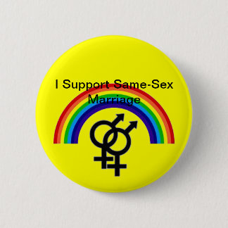 Ik steun homohuwelijk ronde button 5,7 cm