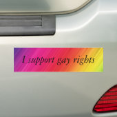 Ik steun homorechten bumpersticker (Op auto)