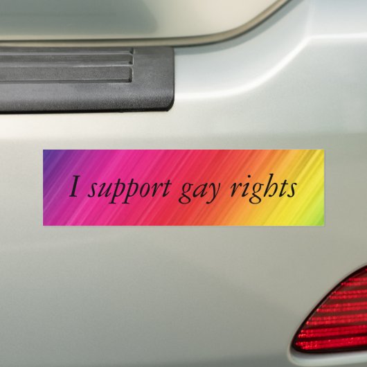 Ik steun homorechten bumpersticker (Op auto)