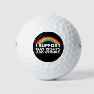 Ik steun homorechten en homoseksuelen golfballen