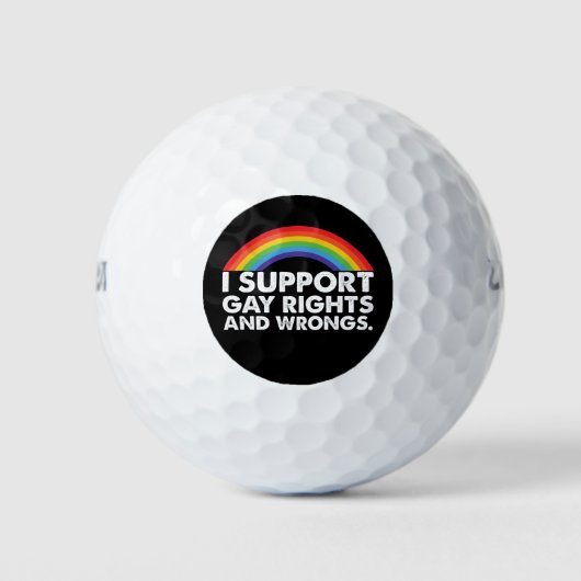 Ik steun homorechten en homoseksuelen golfballen (Voorkant)