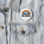 Ik steun homorechten en homoseksuelen ronde button 5,7 cm (In situ)