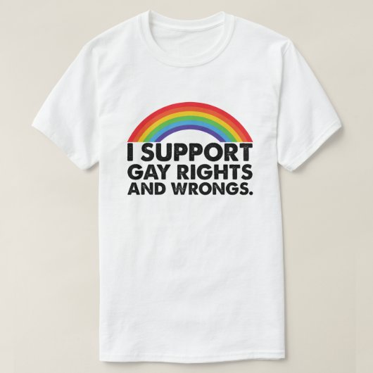 Ik steun homorechten en homoseksuelen t-shirt (Design voorkant)
