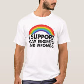 Ik steun homorechten en homoseksuelen t-shirt (Voorkant)